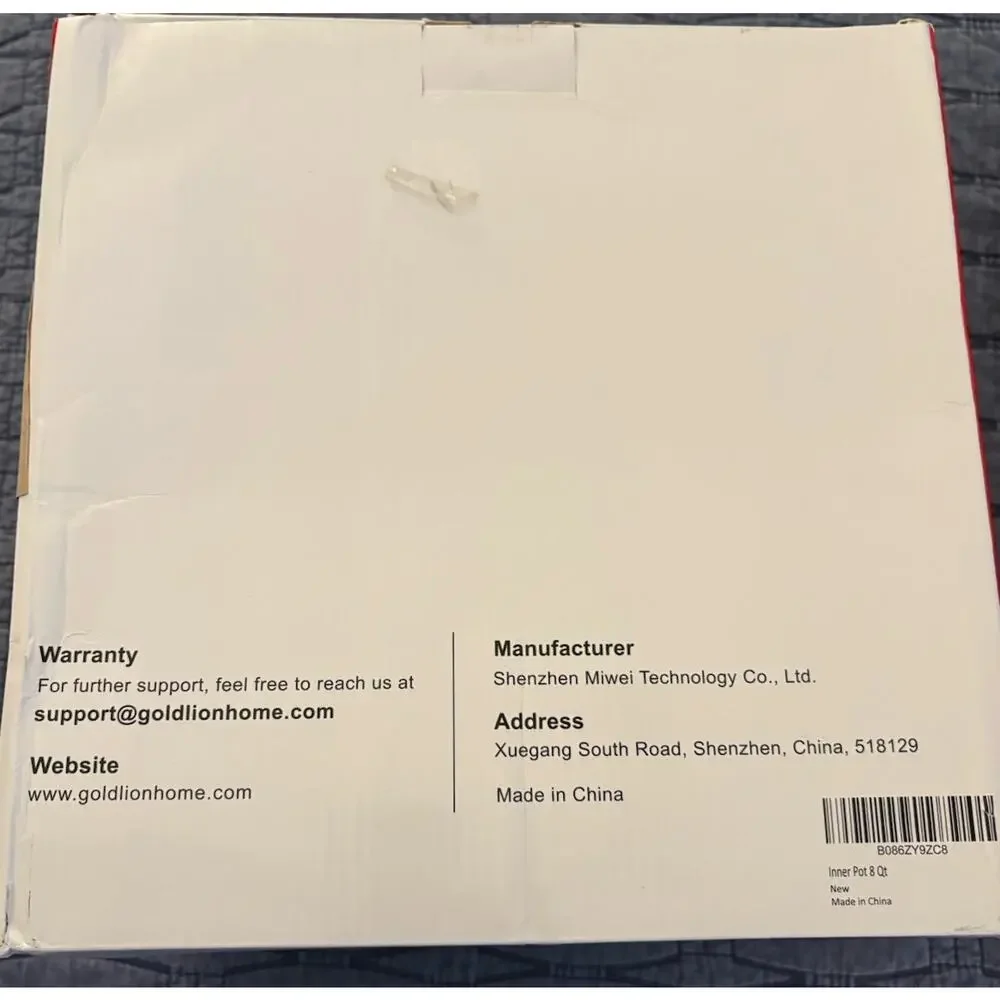 Goldlion 8 Qt Stainless Steel Inner Pot Replacement for Ninja Foodi NEW Dent